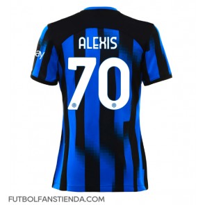 Inter Milan Alexis Sanchez #70 Primera Equipación Mujer 2023-24 Manga Corta